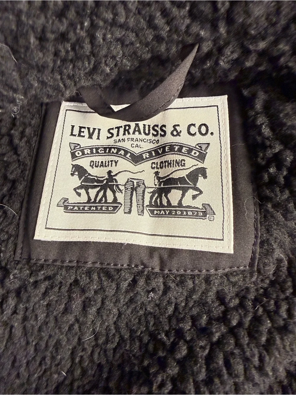 Levi's‎ Men's Black Softshell Sherpa Lined Hooded Jacket Small